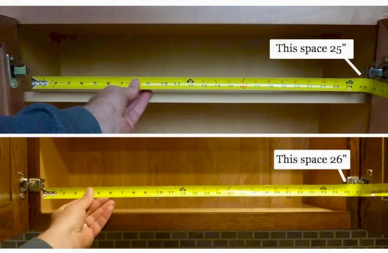 Kitchen Door 28 Measure and mark the center point of the cabinet door frame