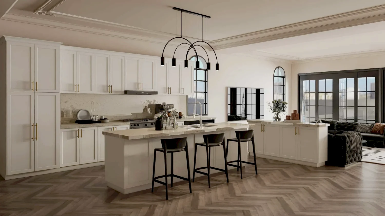Kitchen Design 2 Modern White Lacquer Shaker Kitchen Cabinets
