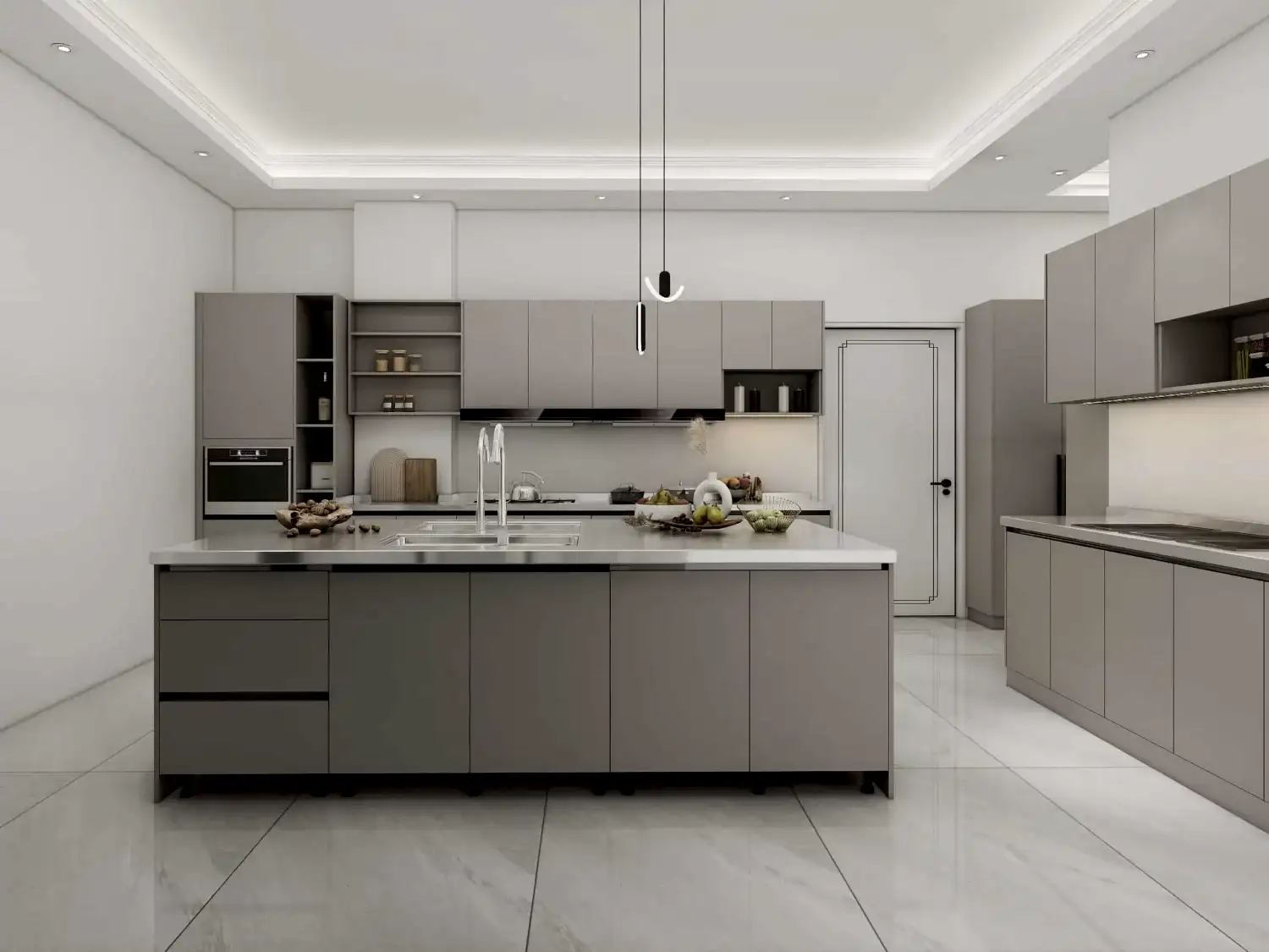 Modern Grey Kitchen Cabinet Design Tour
