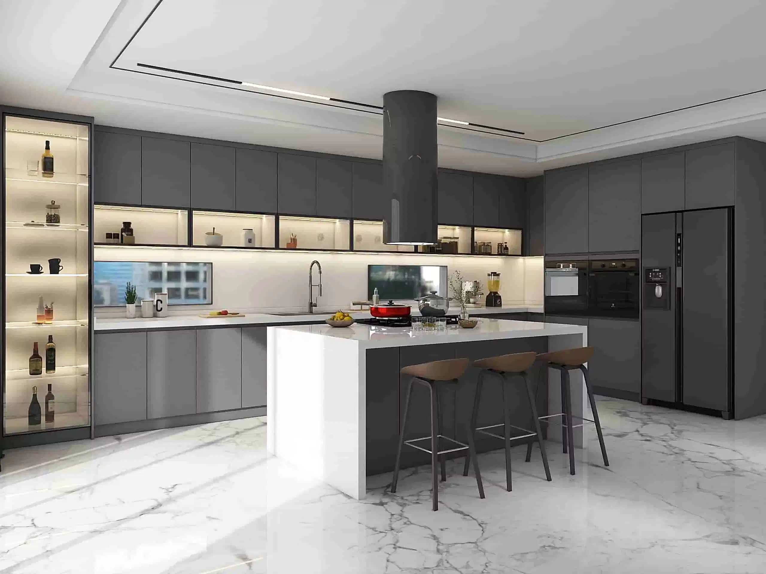Sleek and Chic: A Tour of a Modern Grey Laminate Kitchen with Smart Storage Solutions 1 Sleek and Chic A Tour of a Modern Grey Kitchen with Smart Storage Solutions