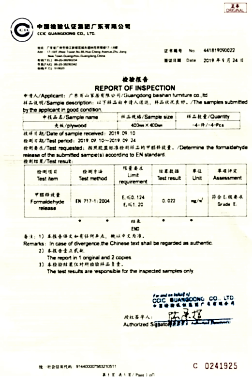 Laminate Kitchen Cabinets 24 REPORT OF INSPECTION