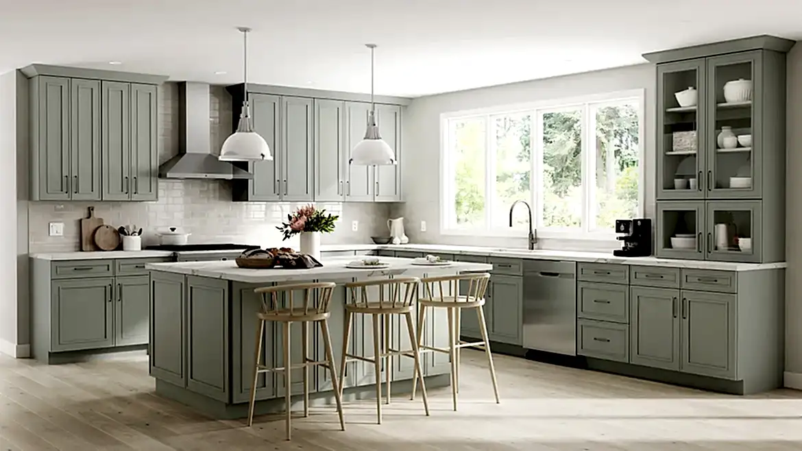 Shaker Kitchen Cabinets 14 craftsman-pa-green-shaker-kitchen-cabinet-2
