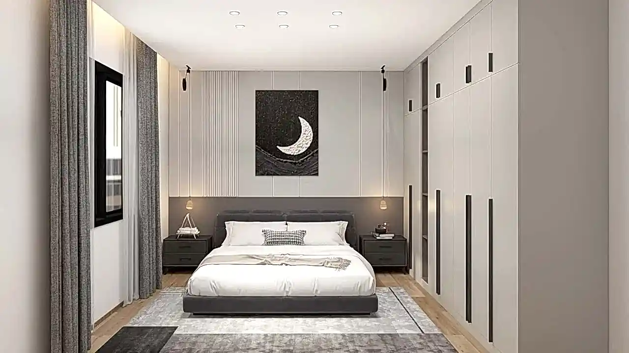 Bedroom Wardrobe 11 Elegant Modern White Bedroom with Melamine Hinged Wardrobes