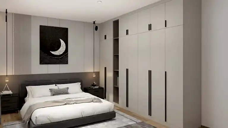 Indonesian Cabinet Manufacturer 28 Elegant Modern White Bedroom with Melamine Hinged Wardrobes