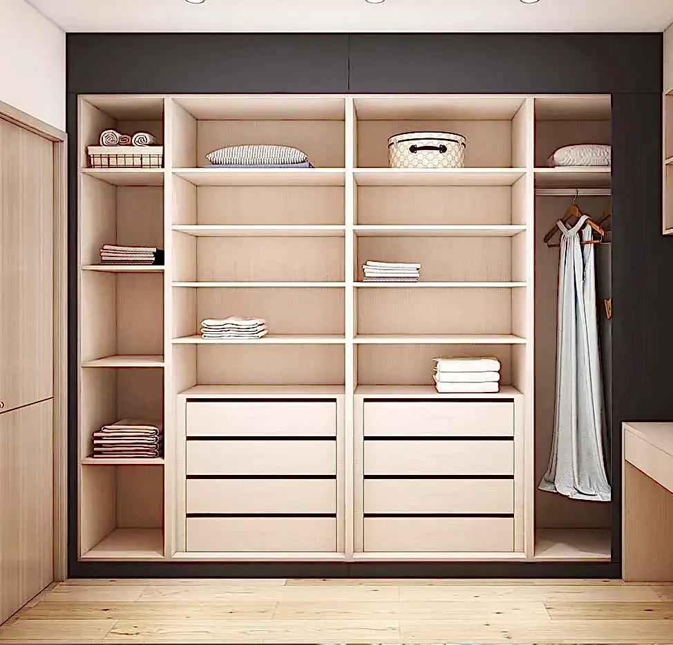 Modern U-Shaped Black Minimalist Elegance Walk In Closet 1 Modern U-Shaped Black Minimalist Elegance Walk In Closet