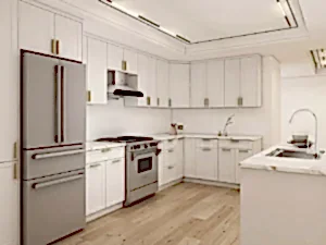 Elegant White Shaker Cabinet Design with Modern Touches