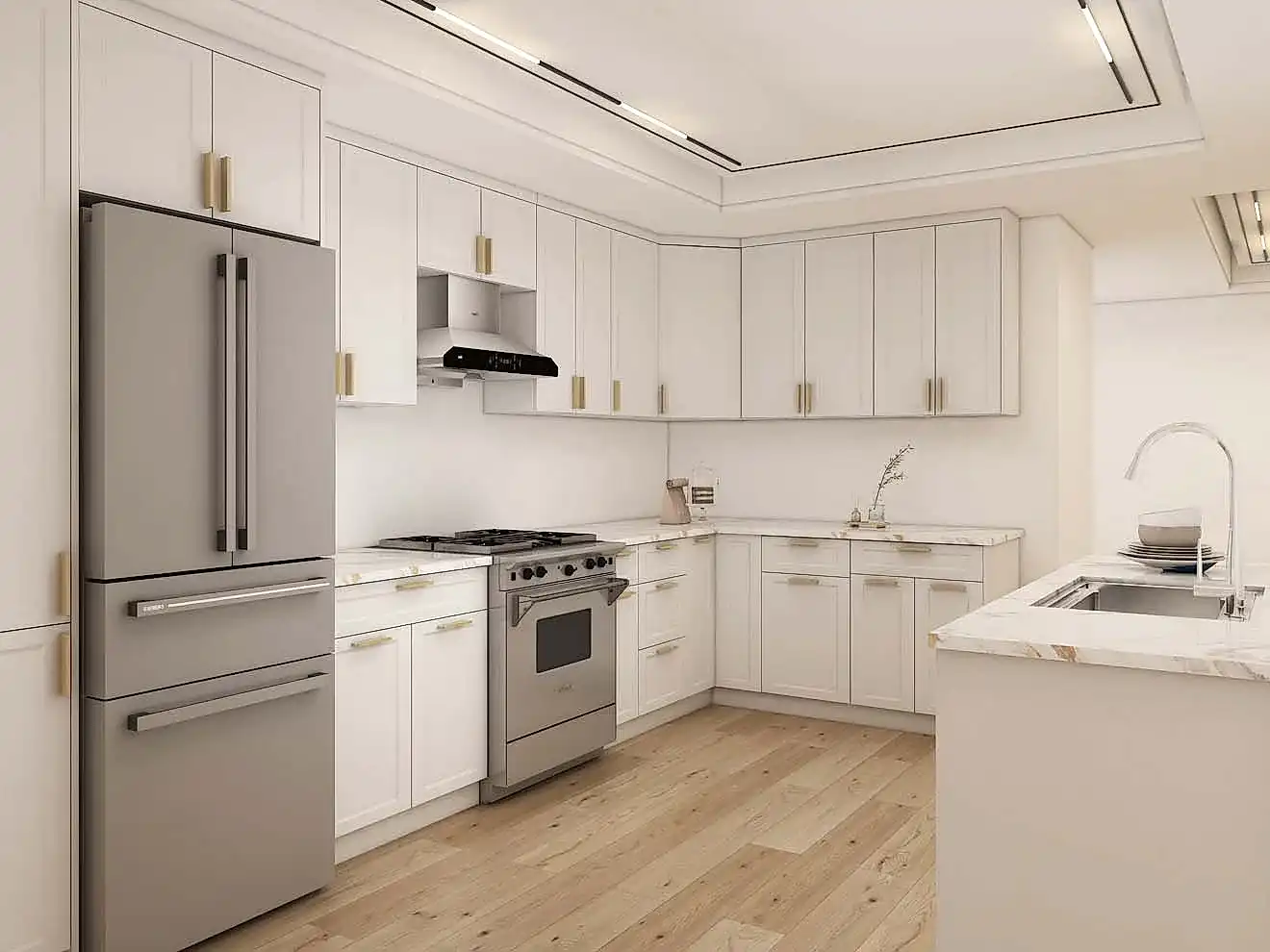 Elegant White Shaker Cabinet Design with Modern Touches 1 Elegant White Shaker Cabinet Design with Modern Touches