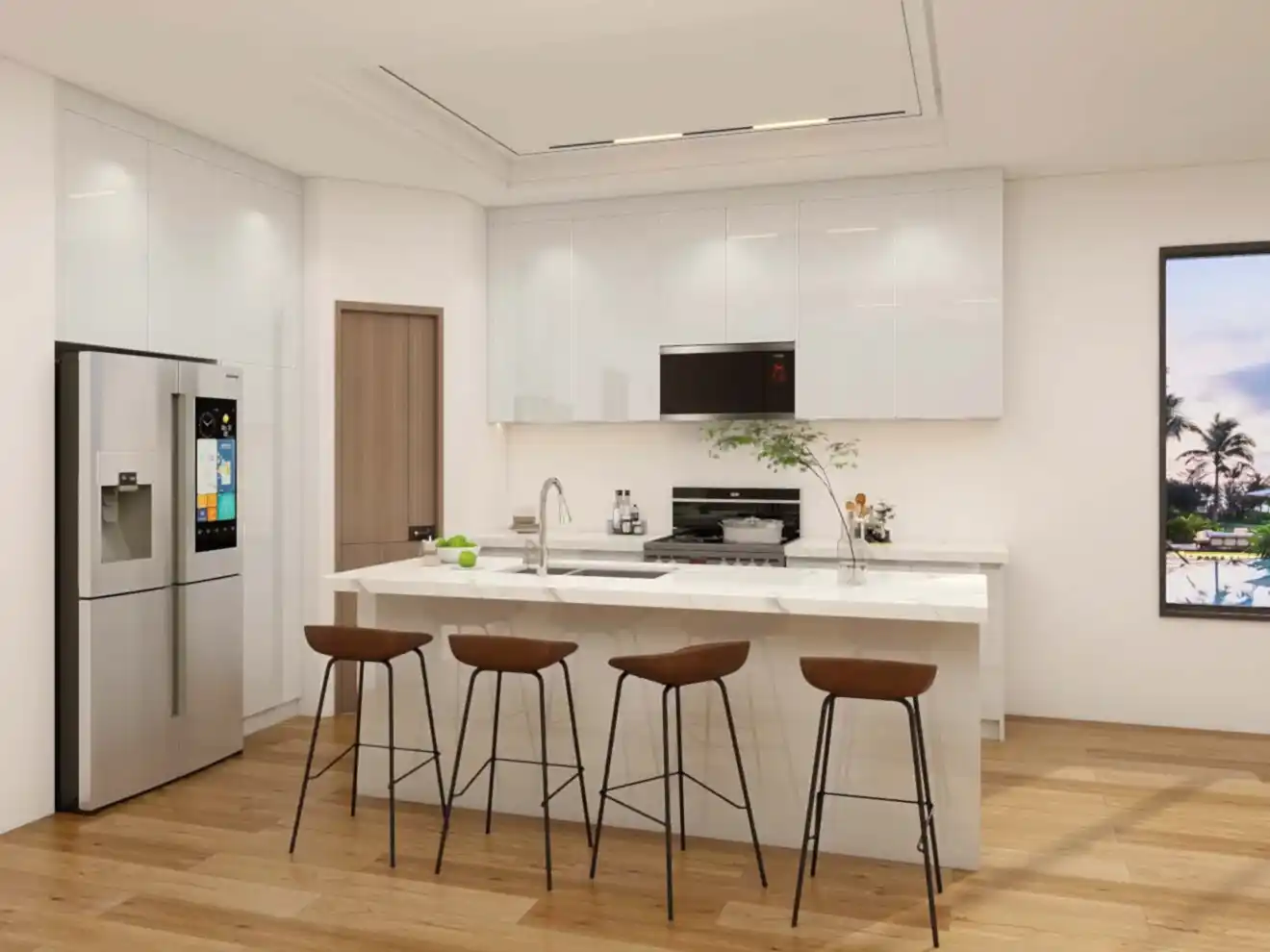 Glossy Lacquer Kitchen Cabinets for a Bright Modern Look 1 Glossy Lacquer Kitchen Cabinets for a Bright Modern Look