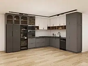 Timeless Shaker Style Cabinet Doors in a Modern Two-Tone Kitchen