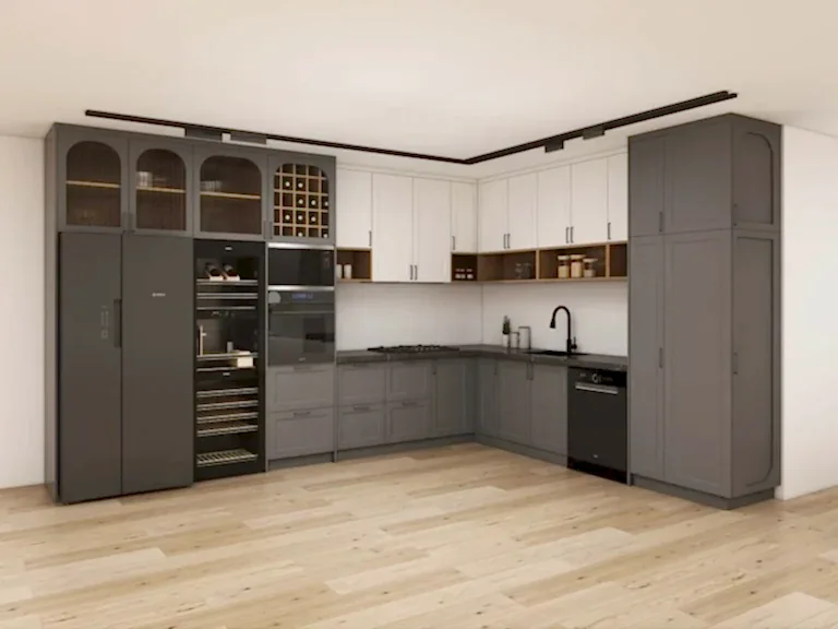 Timeless Shaker Style Cabinet Doors in a Modern Two-Tone Kitchen