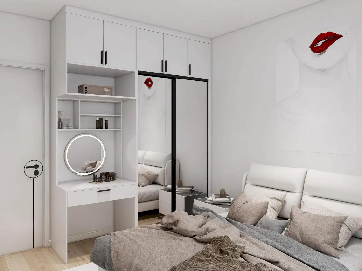Elegant White Sliding Door Wardrobe for Modern Bedrooms