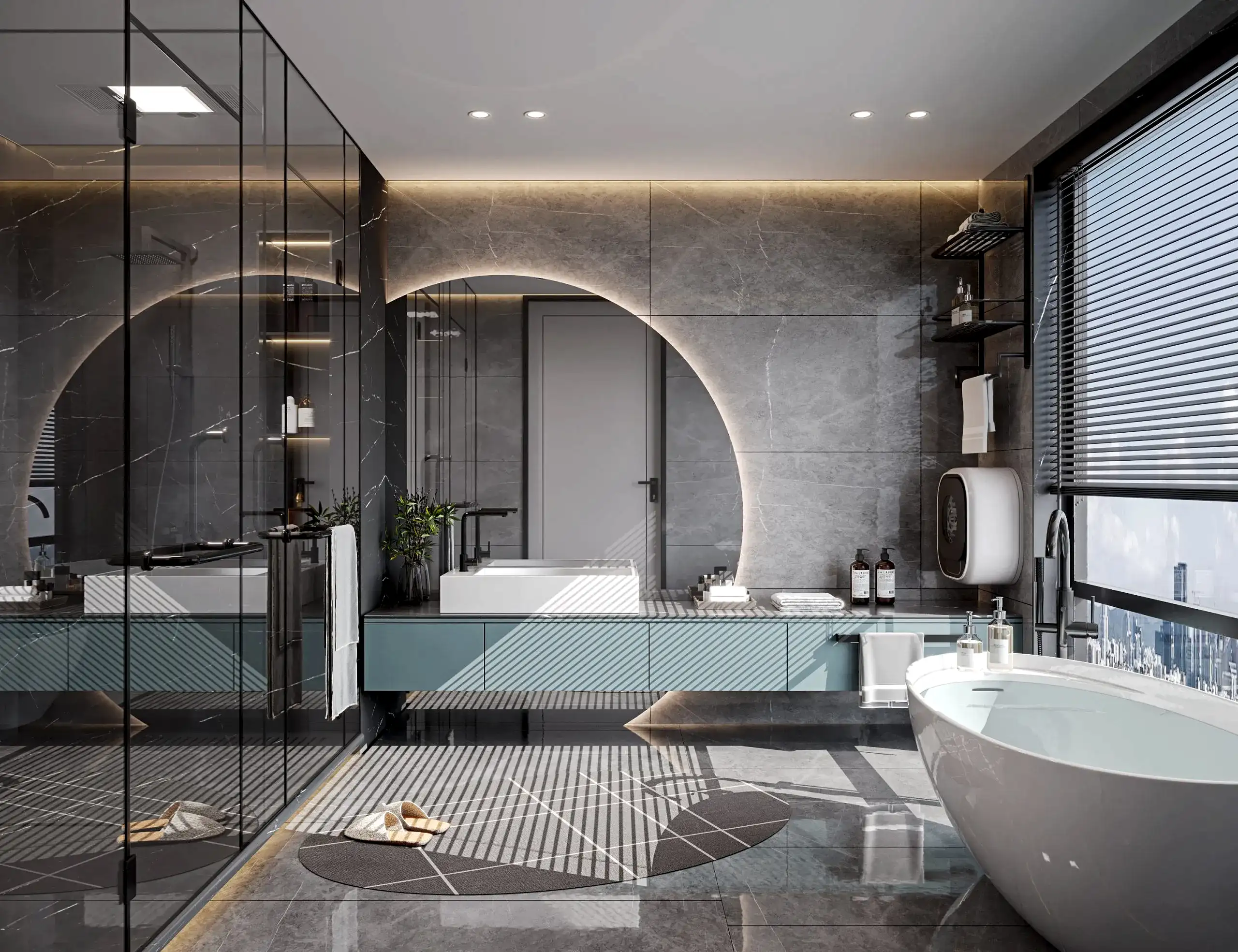 Home 7 Modern-Elegance-with-a-Green-Bathroom-Vanity-scaled