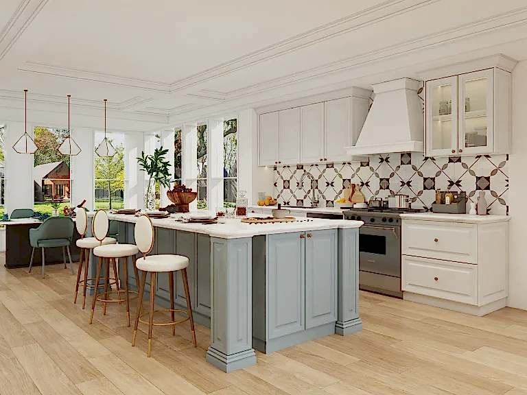 Product 17 Elegant Two-Tone Kitchen with American Cabinet Refacing