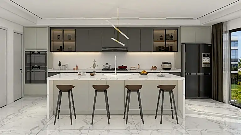 Product 15 Matte Gray Cabinets with Integrated LED Illumination