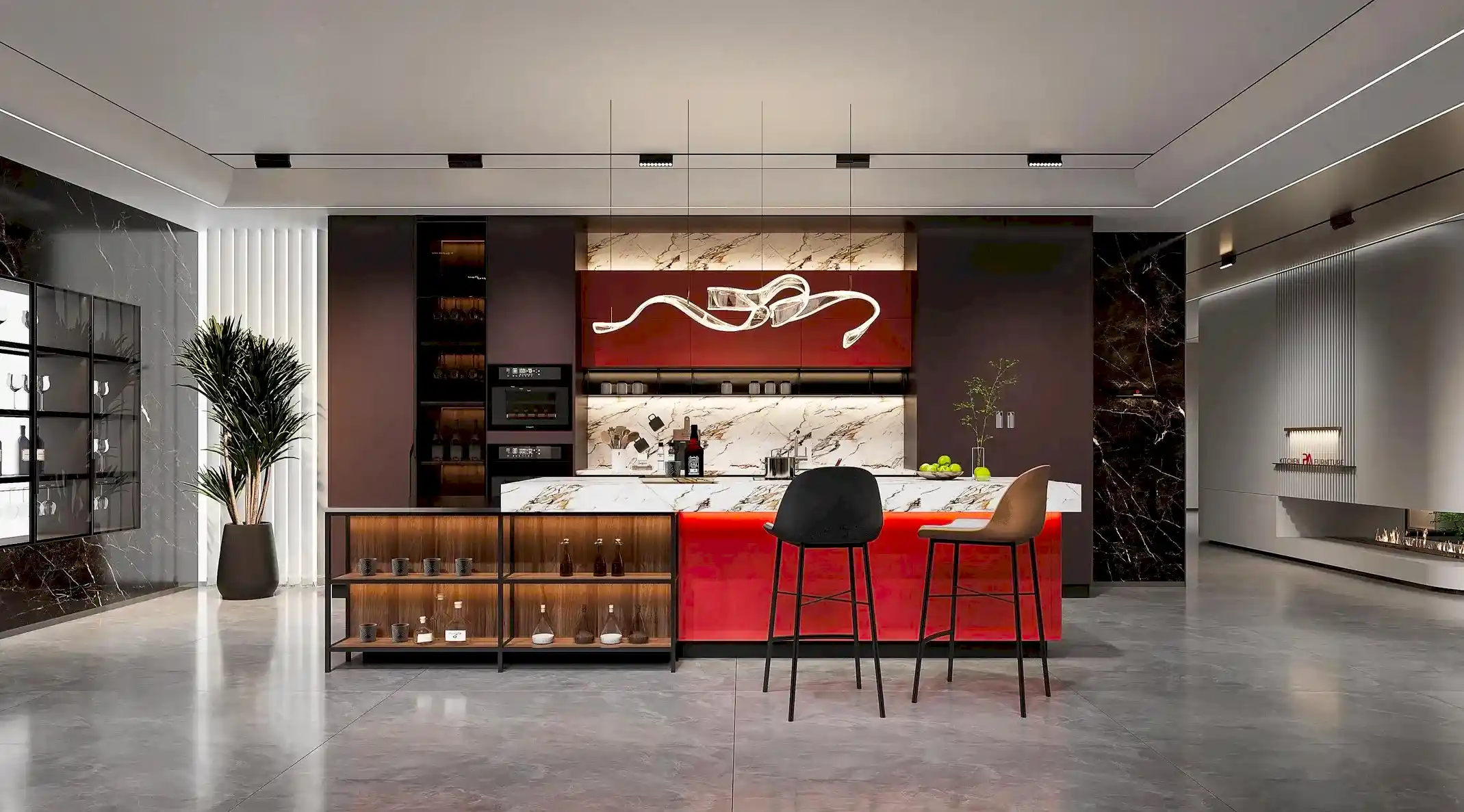 Home 5 Custom Lacquer Kitchen Cabinets With Smart Storage Solution