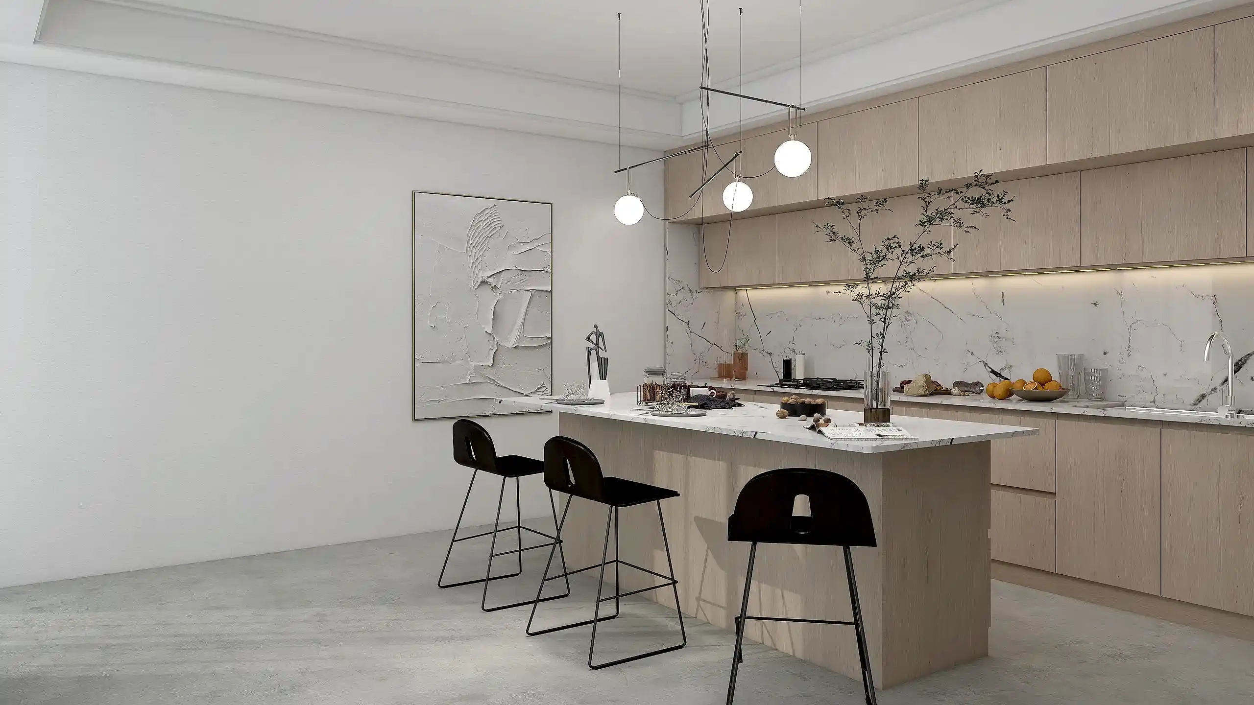 Laminate Kitchen Cabinets 21 Light Wood Laminate Kitchen Cabinets With Slab Cabinet Doors