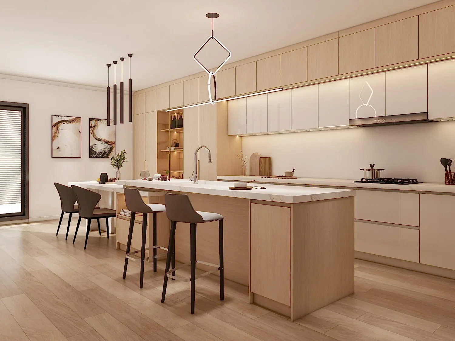 Kitchen Cabinet 1 Modern Kitchen Cabinet with Sleek Design and Light Wood Finishes