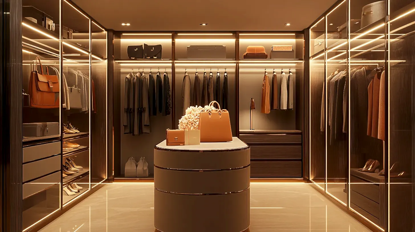 Walk In Closet 18 Display Oriented Walk In Closet With Island