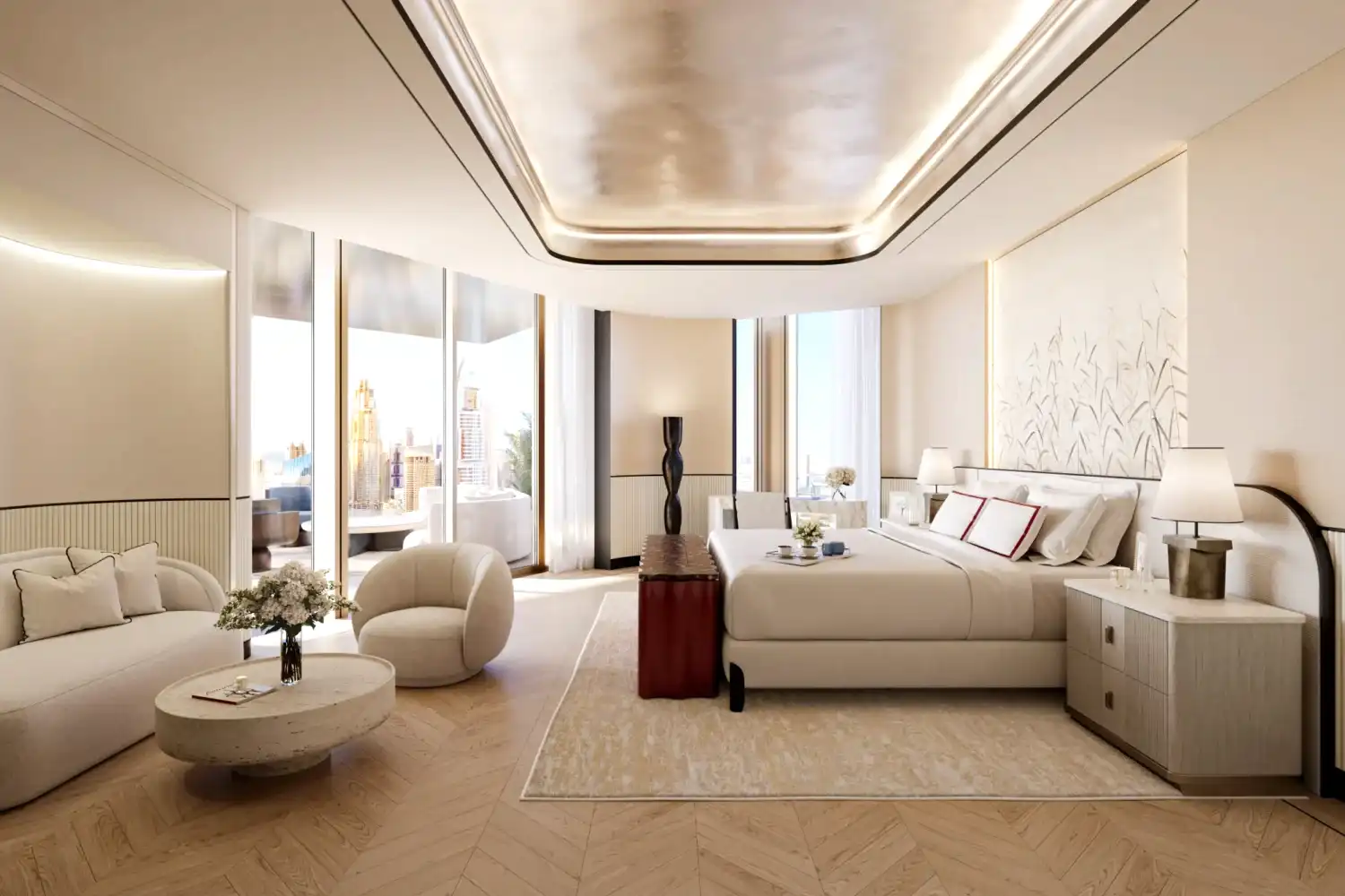Hotel Fixed Furniture 1 Modern Hotel Fit-Out with Wall Panel and Wardrobe