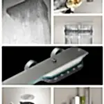 Sanitary Ware 14 Modern smart shower system with digital controls rain showerhead and handheld shower