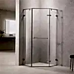 Sanitary Ware 12 Sleek corner glass shower enclosure with minimalist design and modern fixtures
