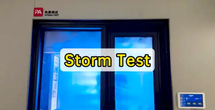 Video 19 PA Aluminum Windows Doors rainproof and sound insulation test